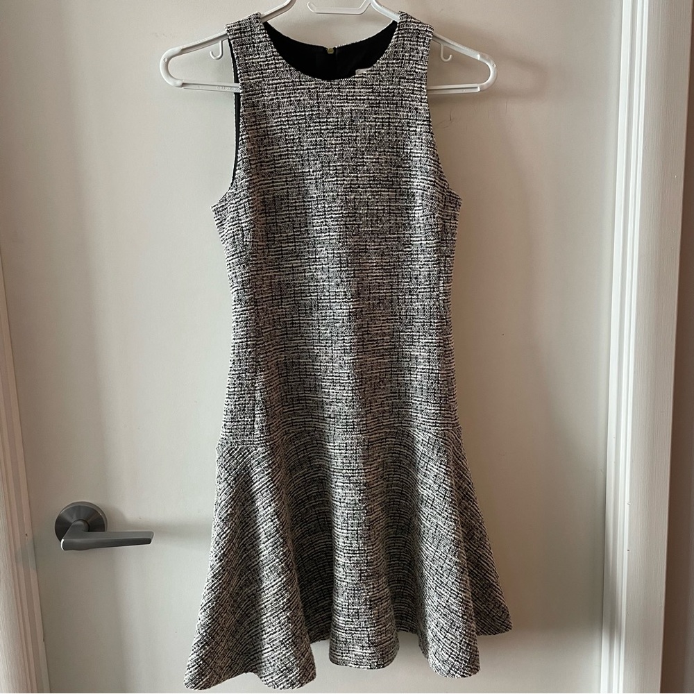 Banana Republic Sleeveless Tweed Peplum Dress